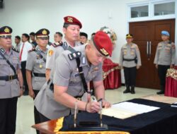 Sertijab Kasat Resnarkoba dan Kasat Tahti Polres Gresik