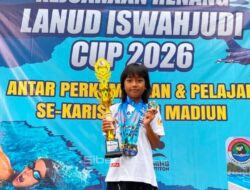 Raih 6 Medali Emas, Alifia Ratu Azkha Kembali Dinobatkan Perenang Terbaik Putri KU 2015 di Kejuaraan Renang Lanud Iswahyudi CUP 2026
