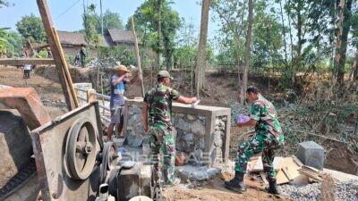 Masuk Target TMMD Ke-129, Pembangunan Jembatan Bibis Masuki Tahap Penyelesaian Loning dan Finishing