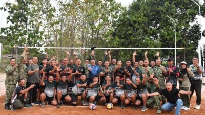 Kodim Ponorogo Semarakkan HUT ke-81 RI dengan Turnamen Bola Voli Antar Koramil